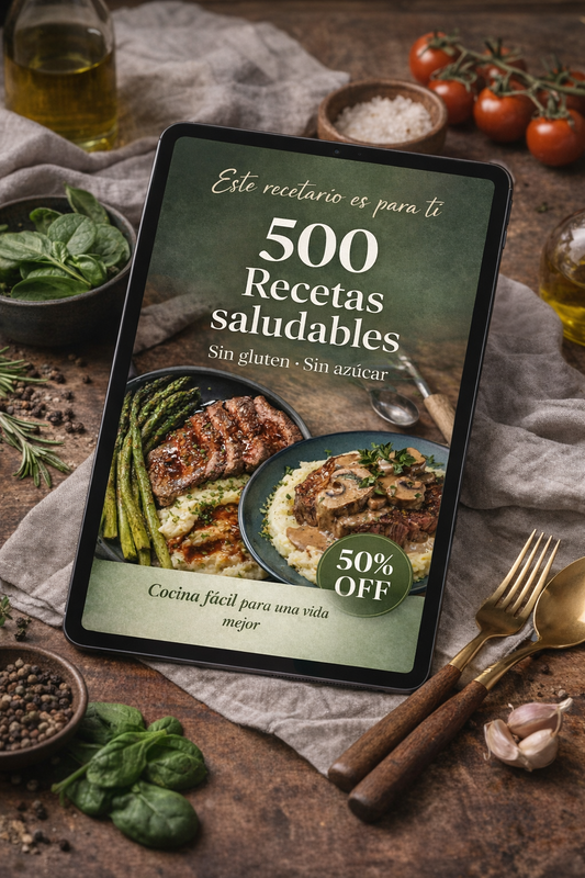 500 recetas saludables sin azucar y sin glutem